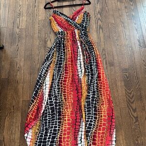Vibrant Multicolor Maxi Dress